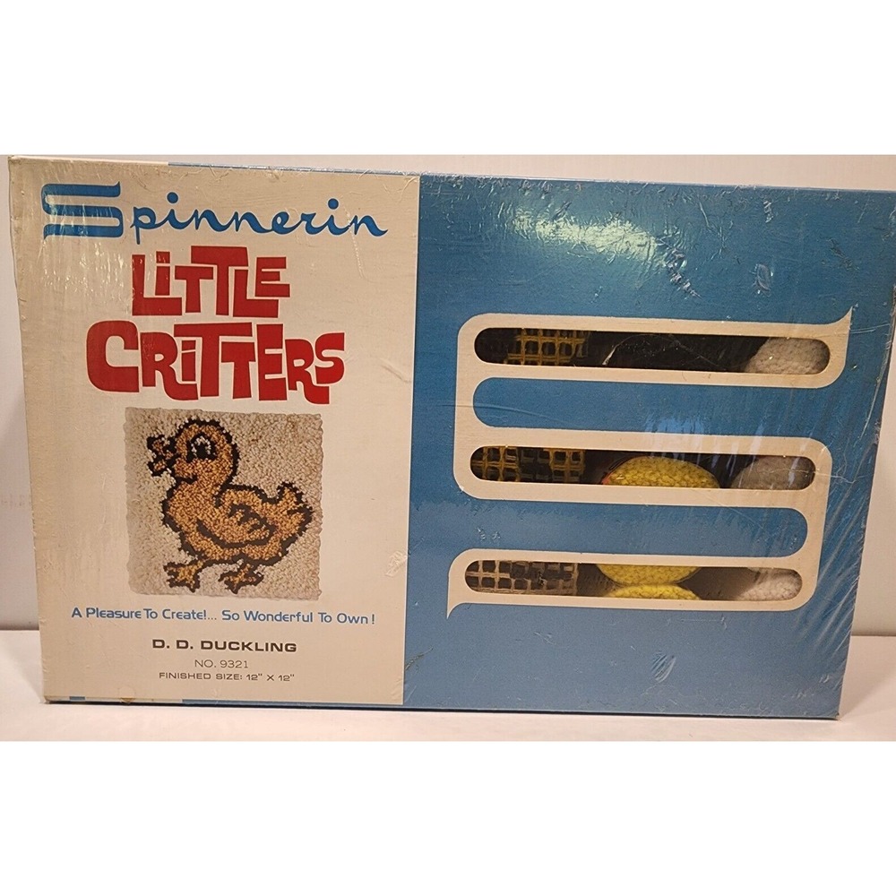 Vintage Spinnerin Latch Hook Rug Kit 9321 D. D. Duckling 12" x 12"